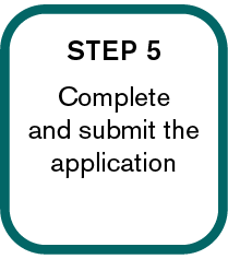 Institution Submission Step 5: Complete and submit the application