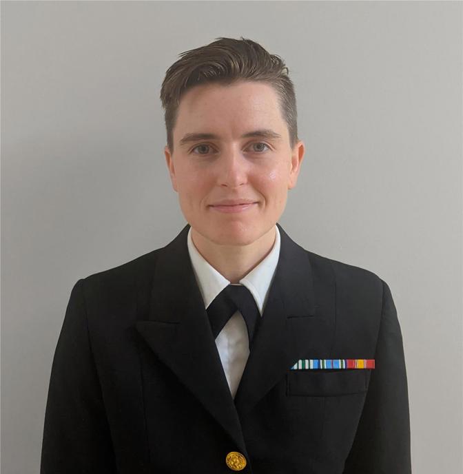 2021 David C. Leach Awardee Lt. Guen Hunt, MD, is a chief resident in the Medical Corps in the US Navy at the National Capital Consortium at Walter Reed National Military Medical Center in Bethesda, Maryland, specializing in internal medicine.